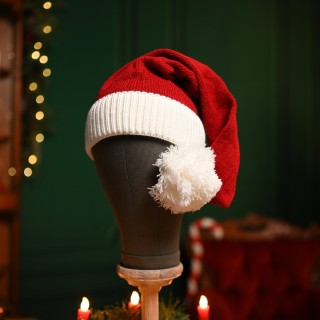 Bonnet long tricot fin de noël