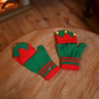 Mitaine deux en un d'elfe de Noël