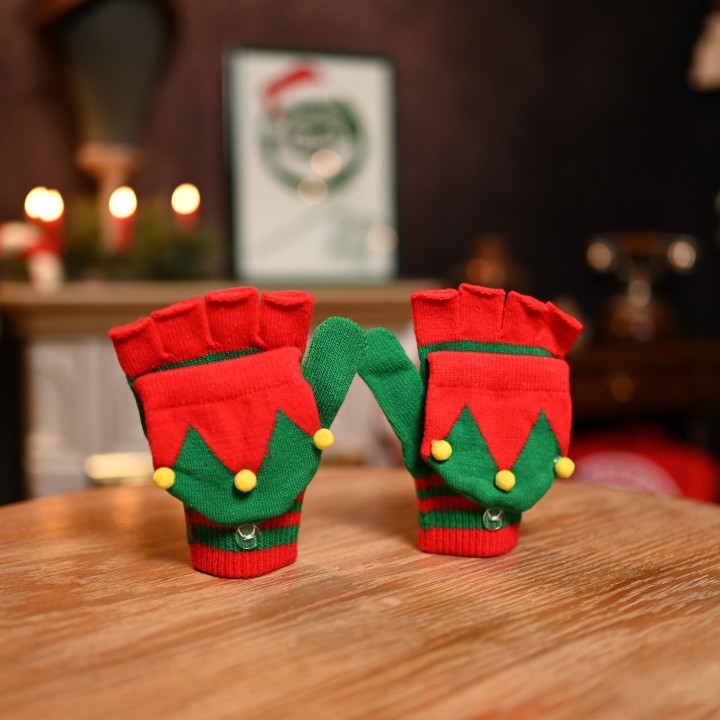 Mitaine deux en un d'elfe de Noël