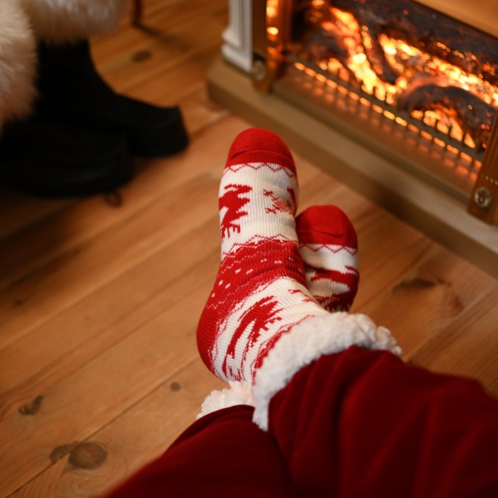 Chaussette cozy renne de noël