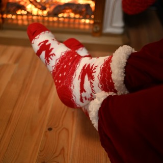 Chaussette cozy renne de noël