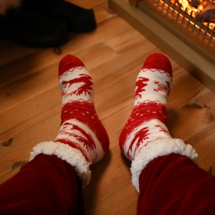 Chaussette cozy renne de noël