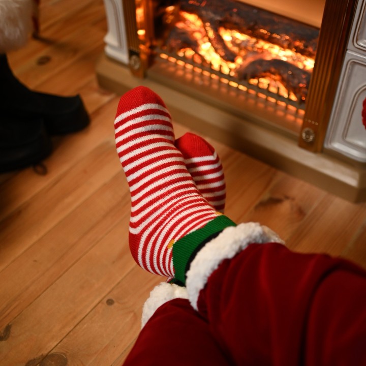 chaussette cozy Elfe de Noël