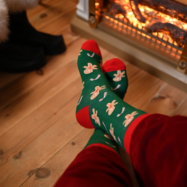 Chaussette pain d'épice de Noël