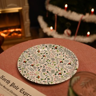 Assiette Houx de Noël