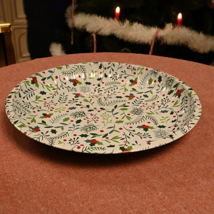 Assiette Houx de Noël
