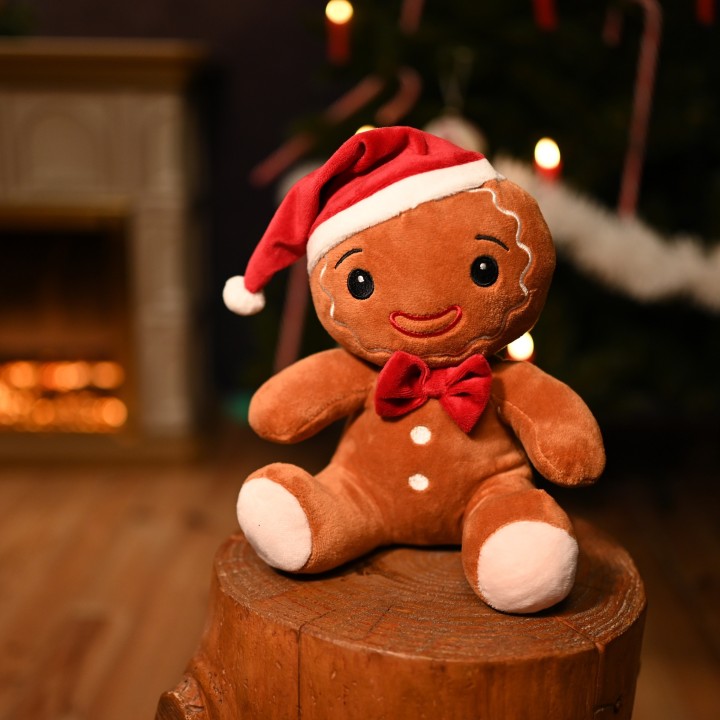Peluche bonhomme pain d'épice de Noël