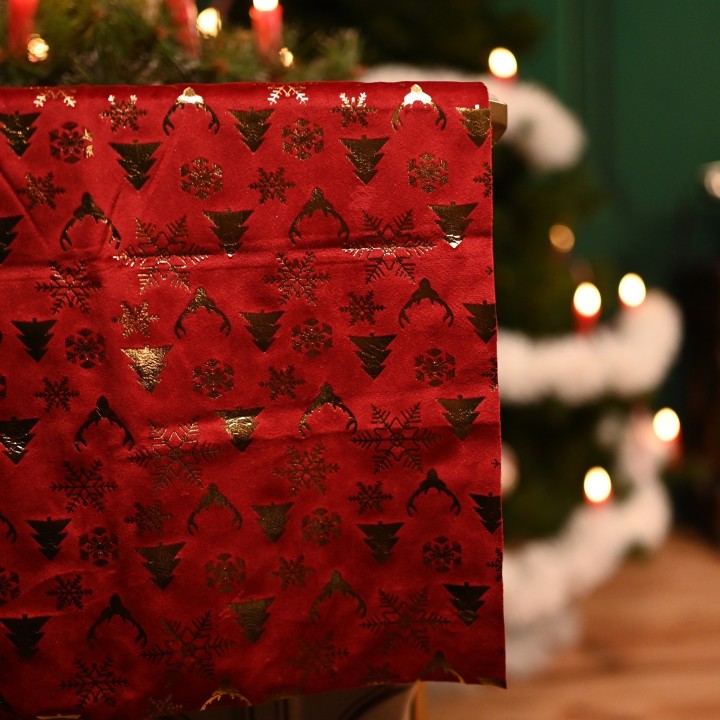 Chemin de table velour de Noël