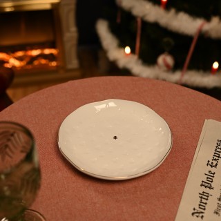 Assiette sapin de Noël blanc