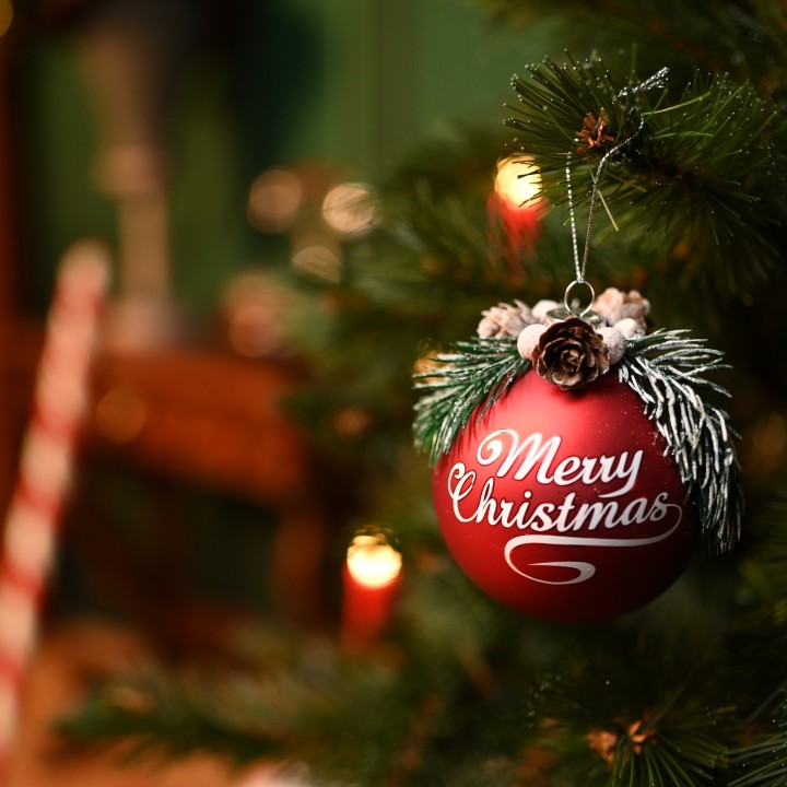 Boule de Noël 80 mm Merry christmas