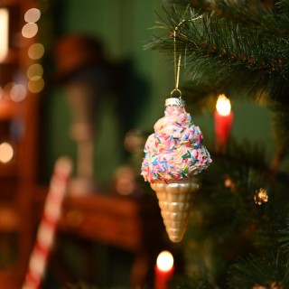 Suspension glace de noël