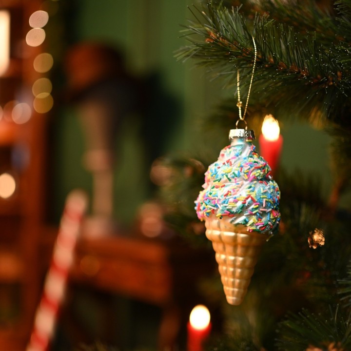 Suspension glace de noël