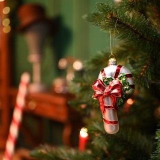 Suspension candy cane décorée de noël